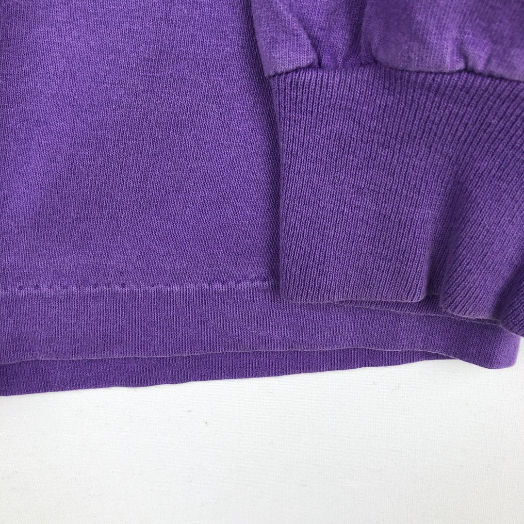 90'S Anvil Long-Sleeve T-Shirt, Made in USA, Men's Size M (Equivalent), Vintage cotton purple type Vintage Second Hand