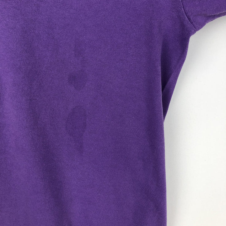 90'S Anvil Long-Sleeve T-Shirt, Made in USA, Men's Size M (Equivalent), Vintage cotton purple type Vintage Second Hand