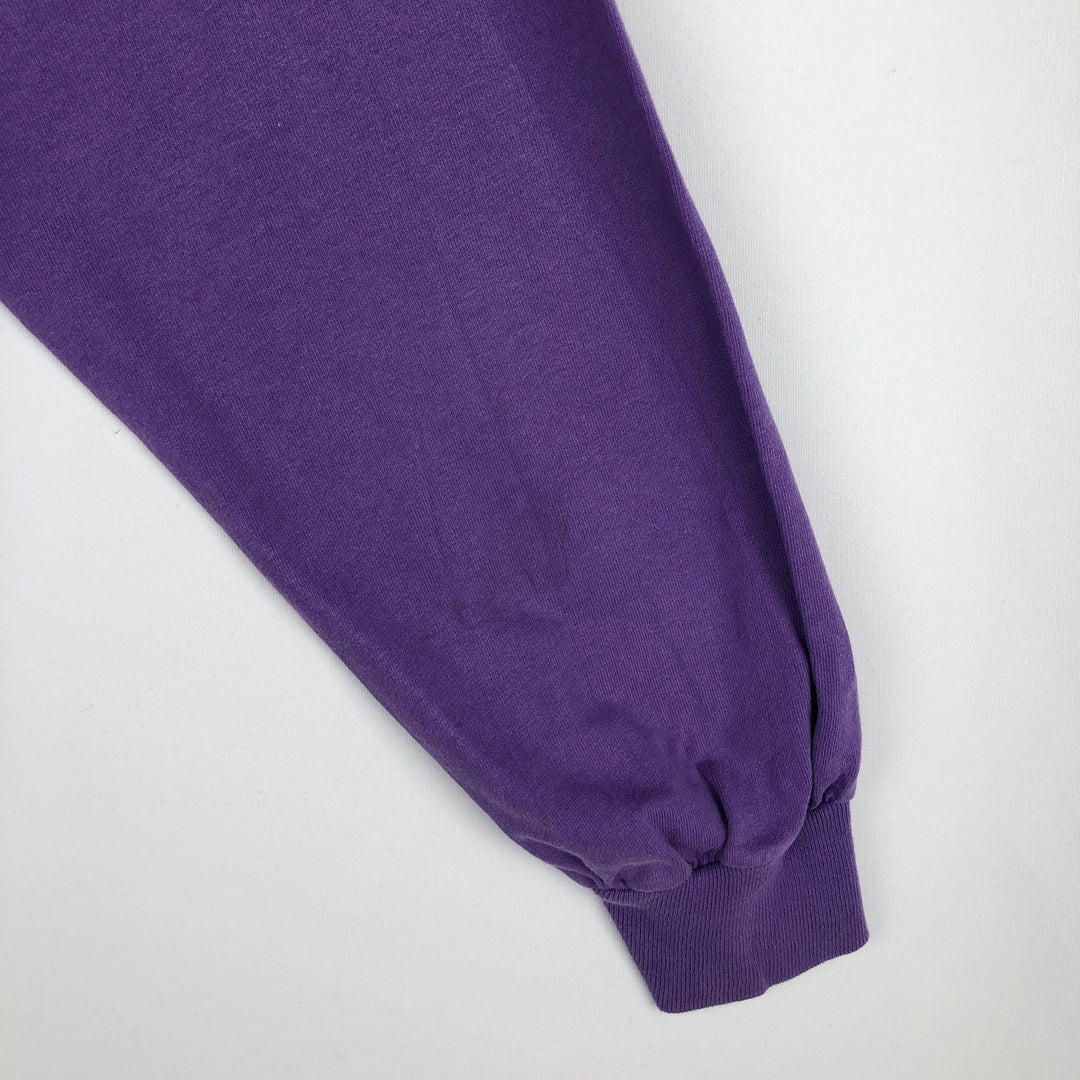 90'S Anvil Long-Sleeve T-Shirt, Made in USA, Men's Size M (Equivalent), Vintage cotton purple type Vintage Second Hand