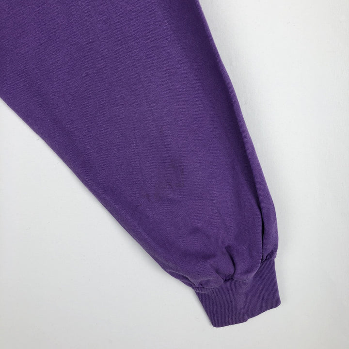 90'S Anvil Long-Sleeve T-Shirt, Made in USA, Men's Size M (Equivalent), Vintage cotton purple type Vintage Second Hand