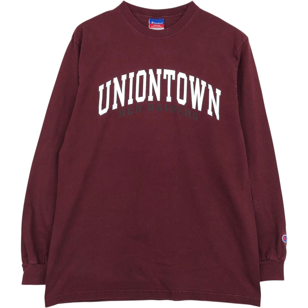 2000'S Champion Long-Sleeve T-Shirt (Men's Size L) unclear wine-red Vintage Second Hand