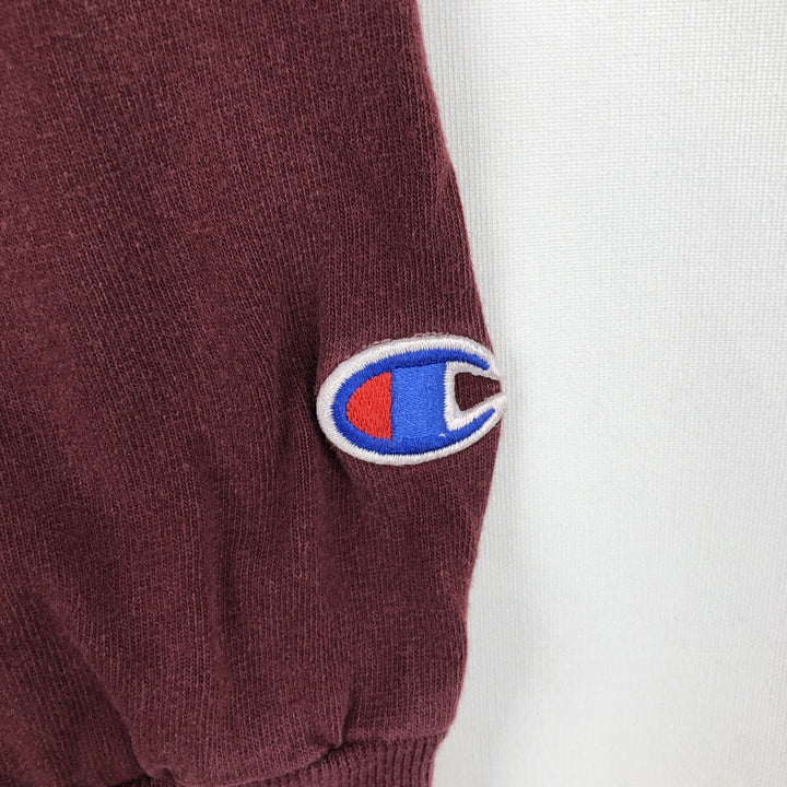 2000'S Champion Long-Sleeve T-Shirt (Men's Size L) unclear wine-red Vintage Second Hand