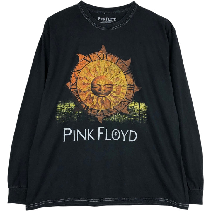 PINK FLOYD Pink Floyd Long Sleeve T-Shirt Band Tee Men's Size L cotton black type Vintage Second Hand