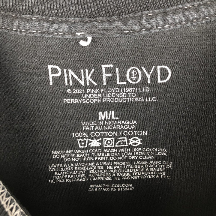 PINK FLOYD Pink Floyd Long Sleeve T-Shirt Band Tee Men's Size L cotton black type Vintage Second Hand