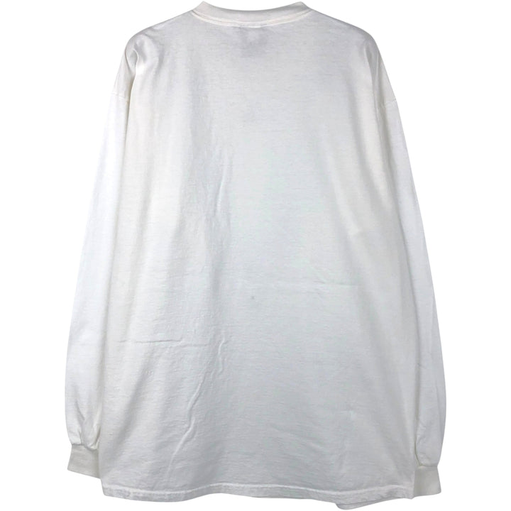 Nike Center Logo Long Sleeve T-Shirt, Men's L Size cotton white type Vintage Second Hand