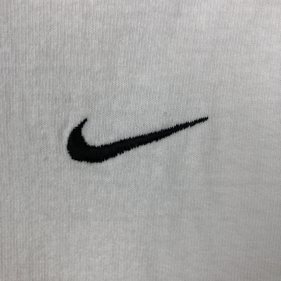 Nike Center Logo Long Sleeve T-Shirt, Men's L Size cotton white type Vintage Second Hand