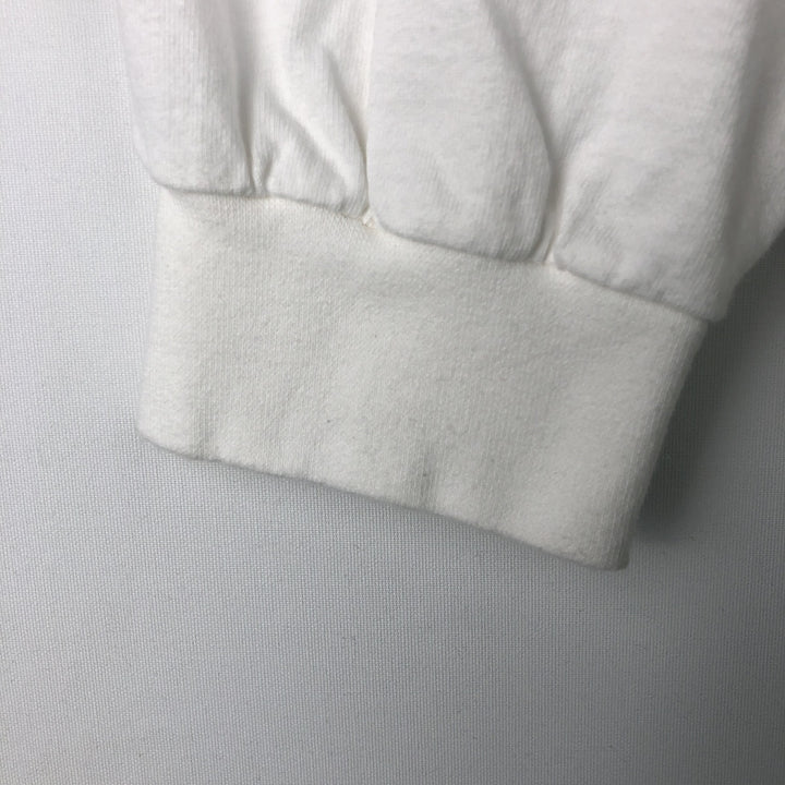 Nike Center Logo Long Sleeve T-Shirt, Men's L Size cotton white type Vintage Second Hand