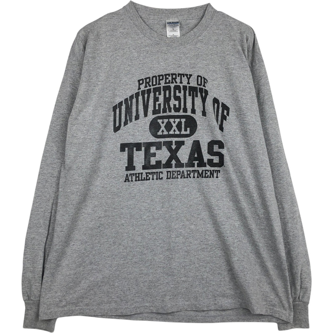 Gildan Ultra Cotton Long-Sleeve T-Shirt (Men's XL equivalent) cotton gray type Vintage Second Hand