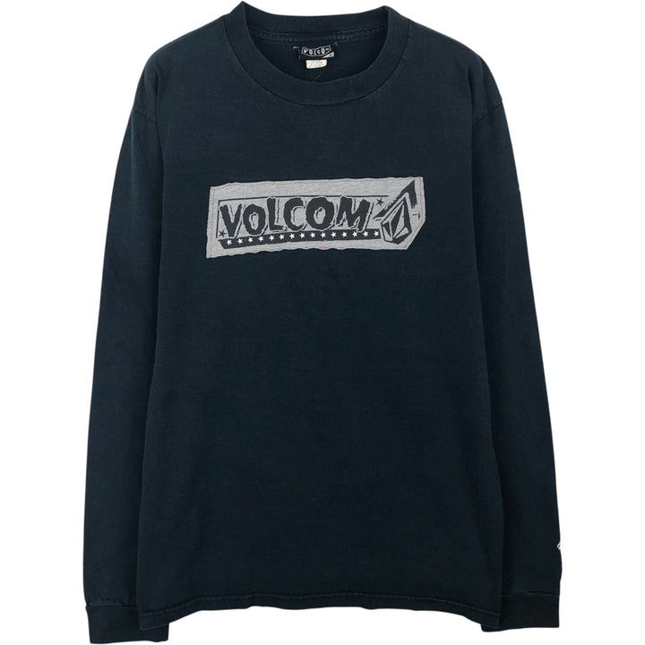 VOLCOM Surf Skate Long-Sleeve T-Shirt (Men's Size M) cotton black type Vintage Second Hand