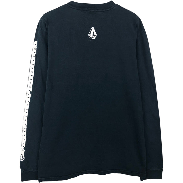 VOLCOM Surf Skate Long-Sleeve T-Shirt (Men's Size M) cotton black type Vintage Second Hand