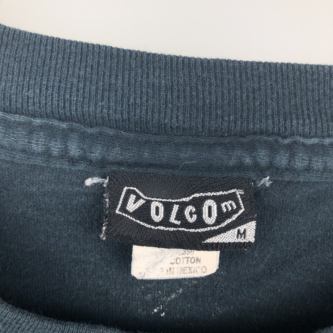 VOLCOM Surf Skate Long-Sleeve T-Shirt (Men's Size M) cotton black type Vintage Second Hand