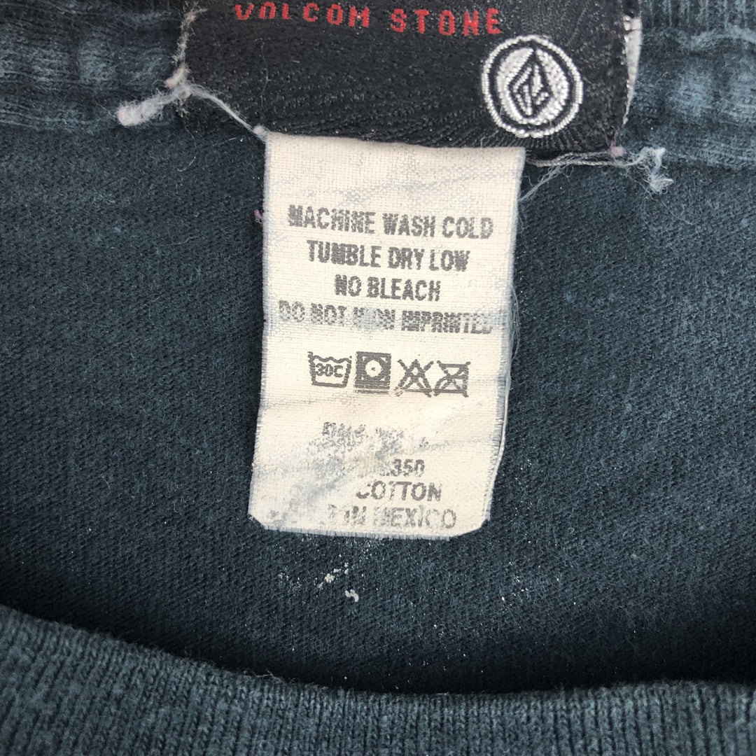 VOLCOM Surf Skate Long-Sleeve T-Shirt (Men's Size M) cotton black type Vintage Second Hand