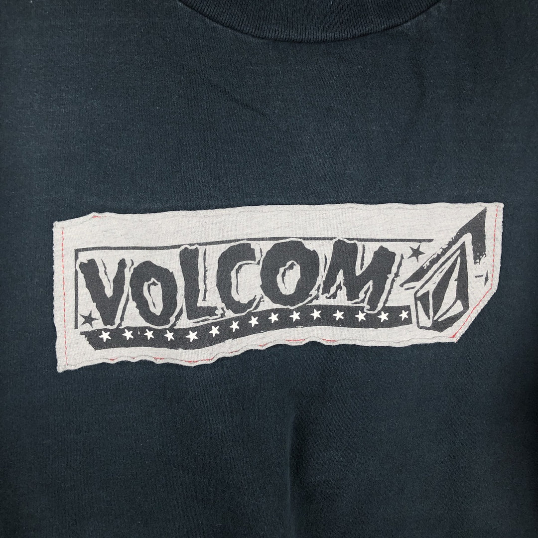 VOLCOM Surf Skate Long-Sleeve T-Shirt (Men's Size M) cotton black type Vintage Second Hand