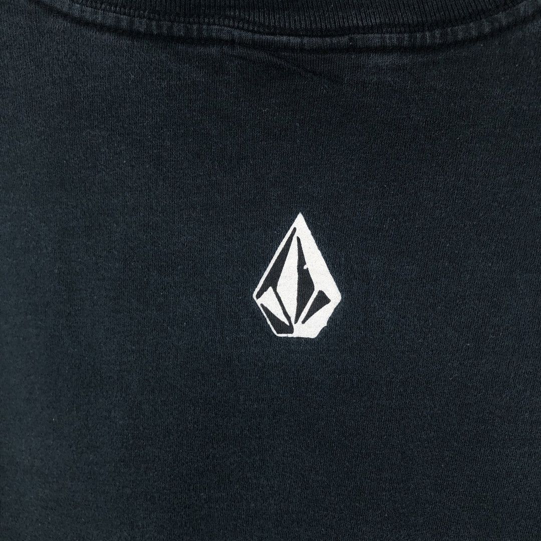 VOLCOM Surf Skate Long-Sleeve T-Shirt (Men's Size M) cotton black type Vintage Second Hand