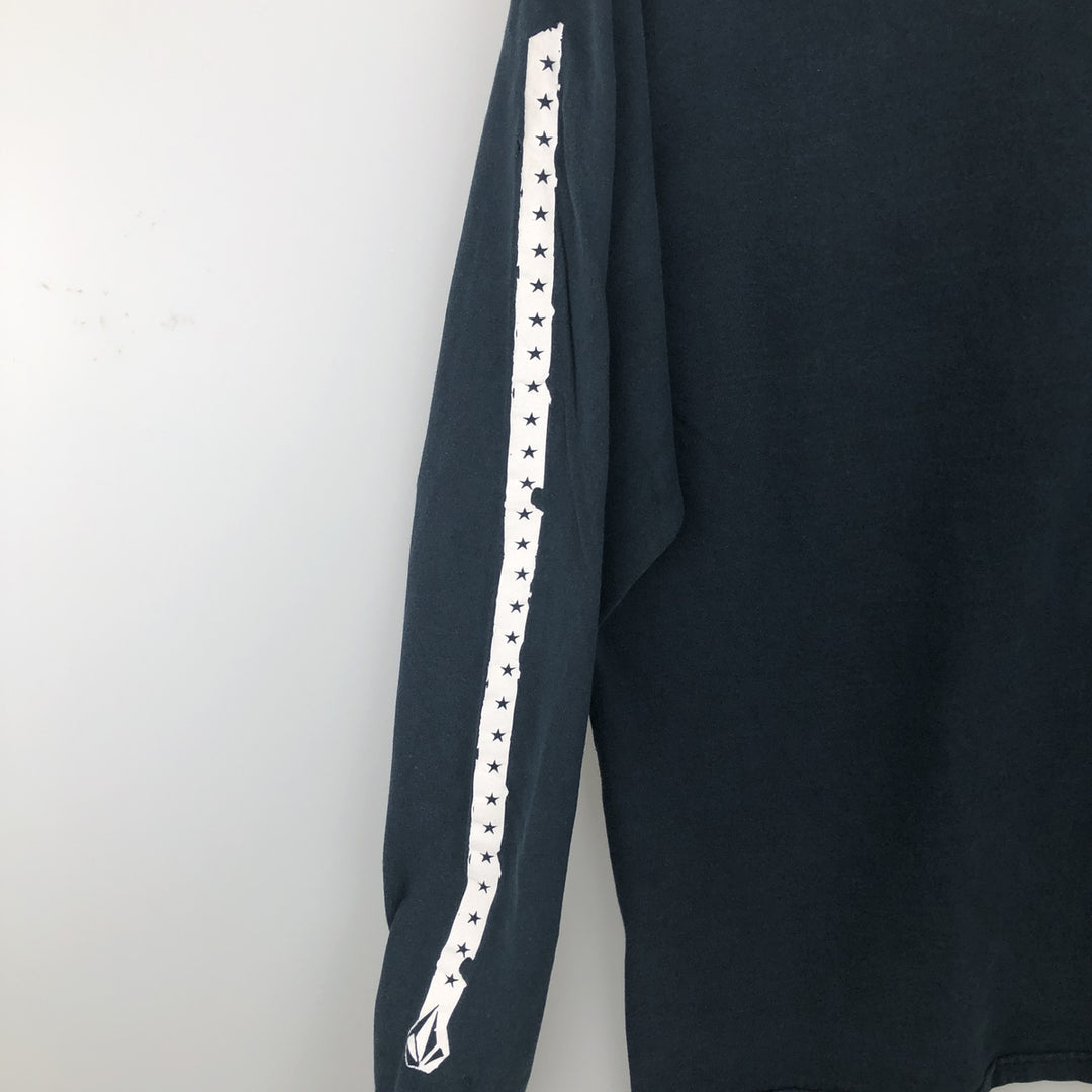 VOLCOM Surf Skate Long-Sleeve T-Shirt (Men's Size M) cotton black type Vintage Second Hand
