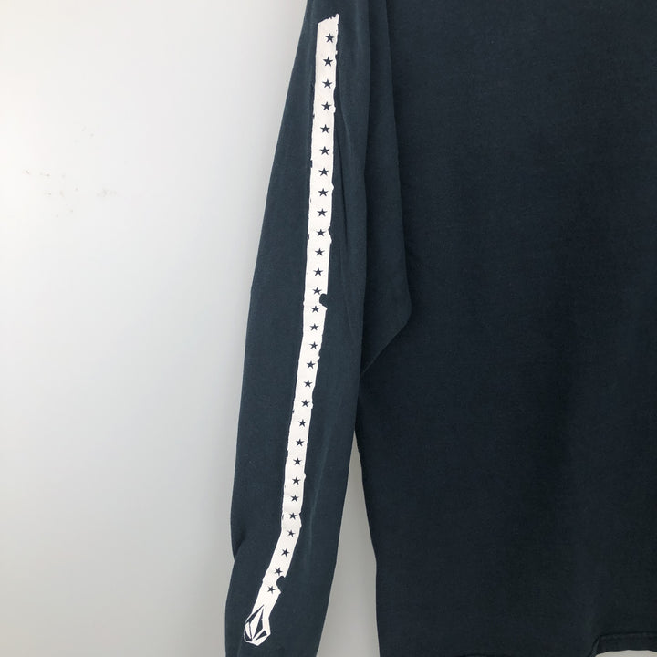 VOLCOM Surf Skate Long-Sleeve T-Shirt (Men's Size M) cotton black type Vintage Second Hand