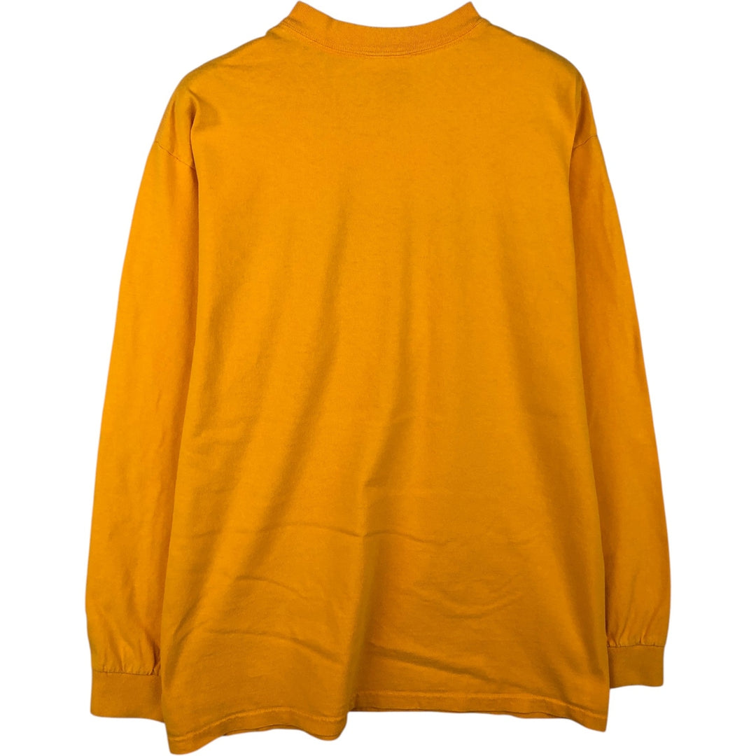 Nike MINNESOTA College Center Logo Long-Sleeve T-Shirt (Men's Size M) cotton yellow type Vintage Second Hand