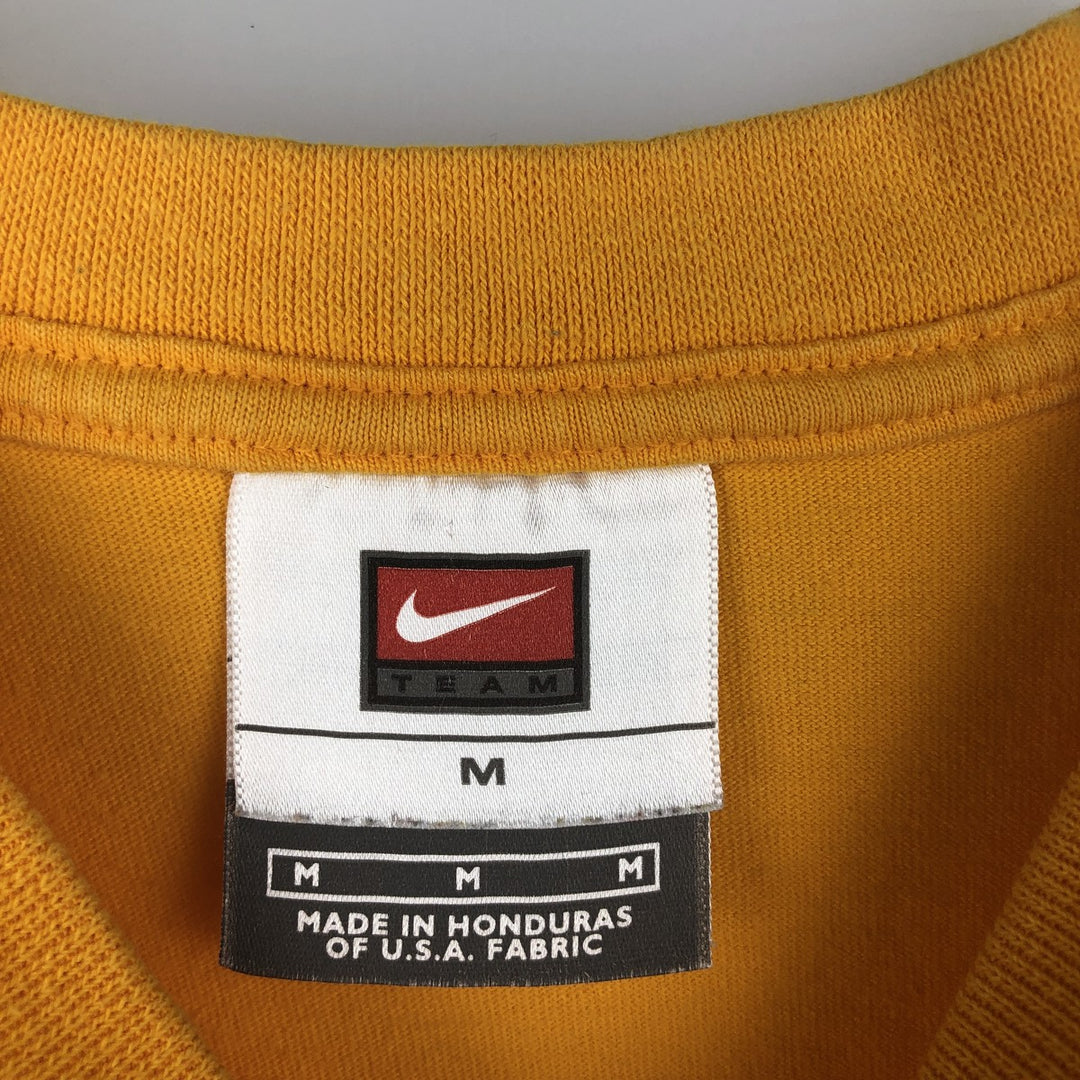 Nike MINNESOTA College Center Logo Long-Sleeve T-Shirt (Men's Size M) cotton yellow type Vintage Second Hand