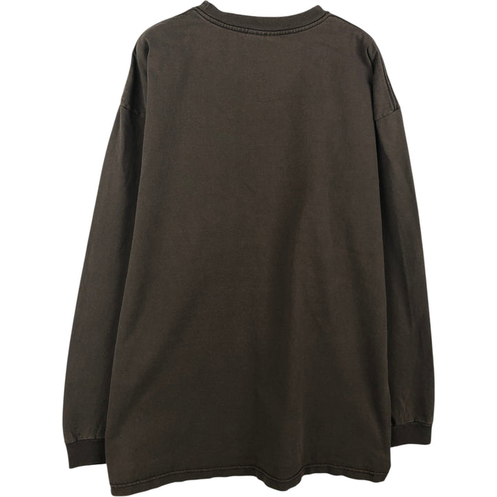 Jansport Brown University College Long-Sleeve T-Shirt, Made in USA, Men's Size XL (approx.) cotton brown type Vintage Second Hand