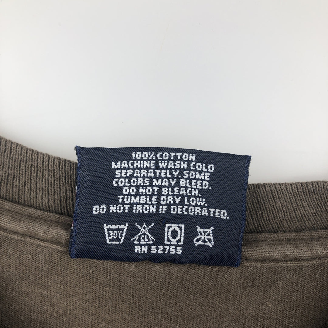Jansport Brown University College Long-Sleeve T-Shirt, Made in USA, Men's Size XL (approx.) cotton brown type Vintage Second Hand