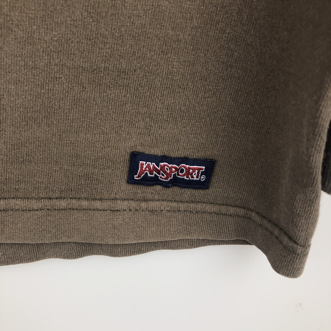 Jansport Brown University College Long-Sleeve T-Shirt, Made in USA, Men's Size XL (approx.) cotton brown type Vintage Second Hand