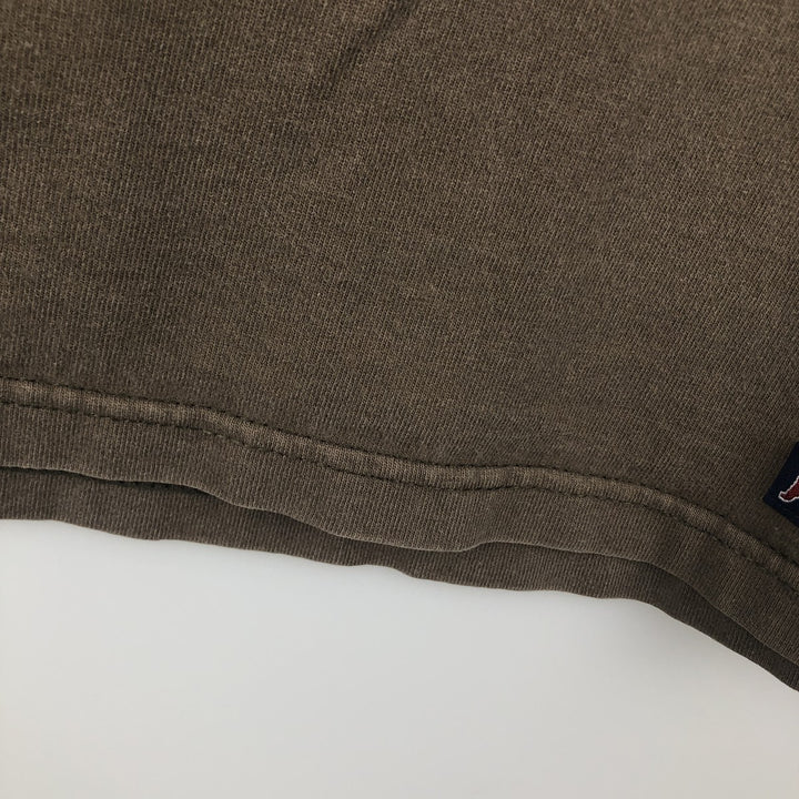 Jansport Brown University College Long-Sleeve T-Shirt, Made in USA, Men's Size XL (approx.) cotton brown type Vintage Second Hand