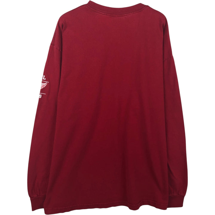 OLD TOME SPORTS NHL DETROIT RED WINGS Long-Sleeve T-Shirt (Men's Size L) cotton red type Vintage Second Hand