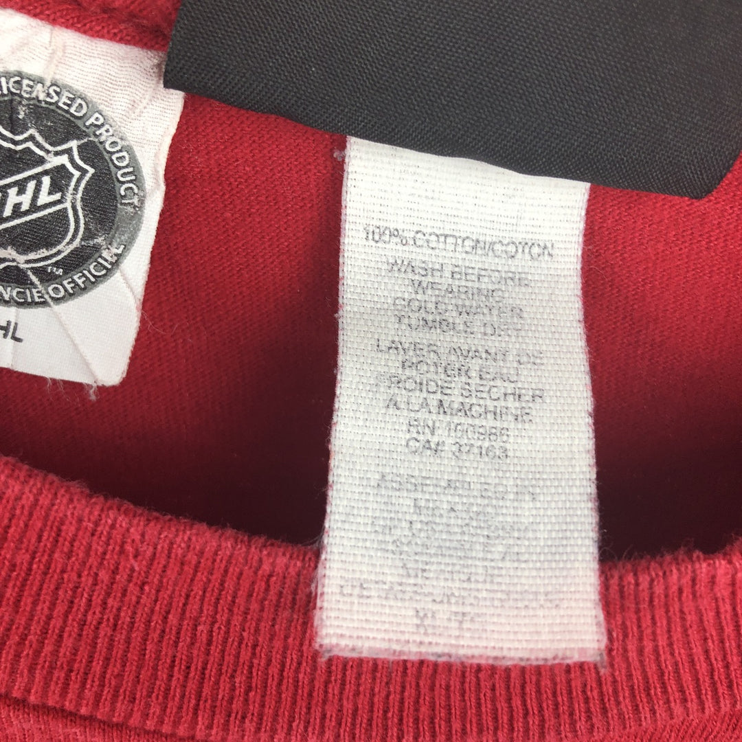 OLD TOME SPORTS NHL DETROIT RED WINGS Long-Sleeve T-Shirt (Men's Size L) cotton red type Vintage Second Hand