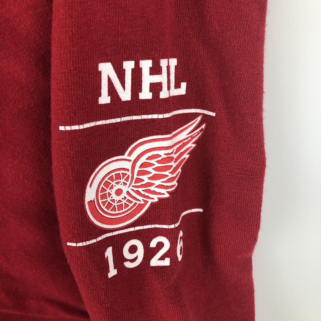 OLD TOME SPORTS NHL DETROIT RED WINGS Long-Sleeve T-Shirt (Men's Size L) cotton red type Vintage Second Hand