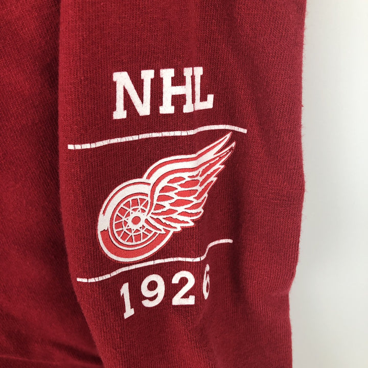 OLD TOME SPORTS NHL DETROIT RED WINGS Long-Sleeve T-Shirt (Men's Size L) cotton red type Vintage Second Hand