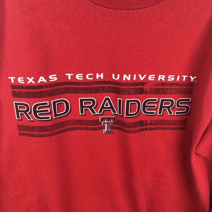 VIATRAN HeavyWeight College Long-Sleeve T-Shirt (Men's Size M) cotton red type Vintage Second Hand