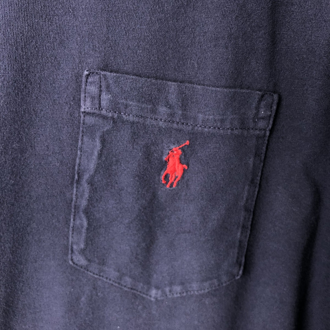 Ralph Lauren POLO by Ralph Lauren long-sleeved T-shirt, men's size L cotton navy blue type Vintage Second Hand
