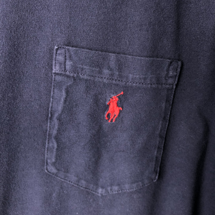 Ralph Lauren POLO by Ralph Lauren long-sleeved T-shirt, men's size L cotton navy blue type Vintage Second Hand