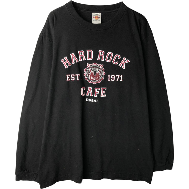 HARD ROCK CAFE Advertising Long-Sleeve T-Shirt, Men's Size L (Equivalent), Vintage cotton black type Vintage Second Hand