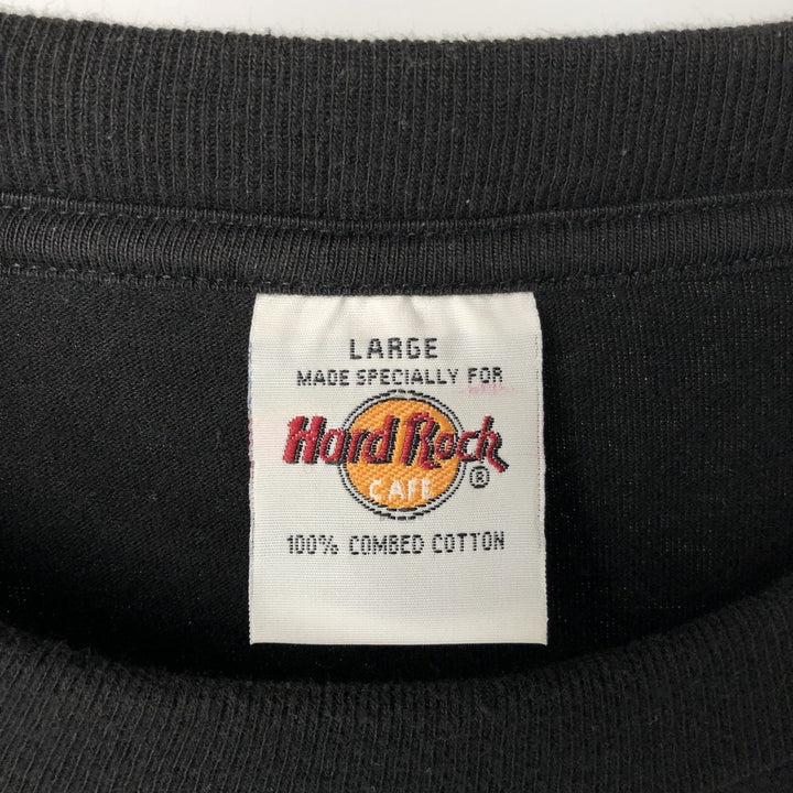 HARD ROCK CAFE Advertising Long-Sleeve T-Shirt, Men's Size L (Equivalent), Vintage cotton black type Vintage Second Hand