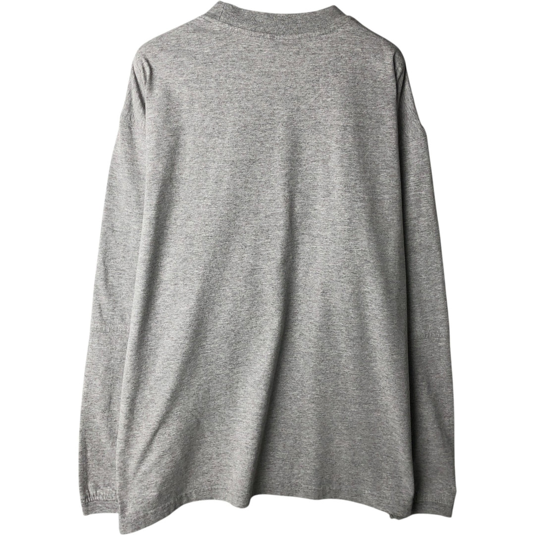 2000'S Reebok Long-Sleeve T-Shirt, Made in Canada, Men's Size L (approx.) cotton gray type Vintage Second Hand