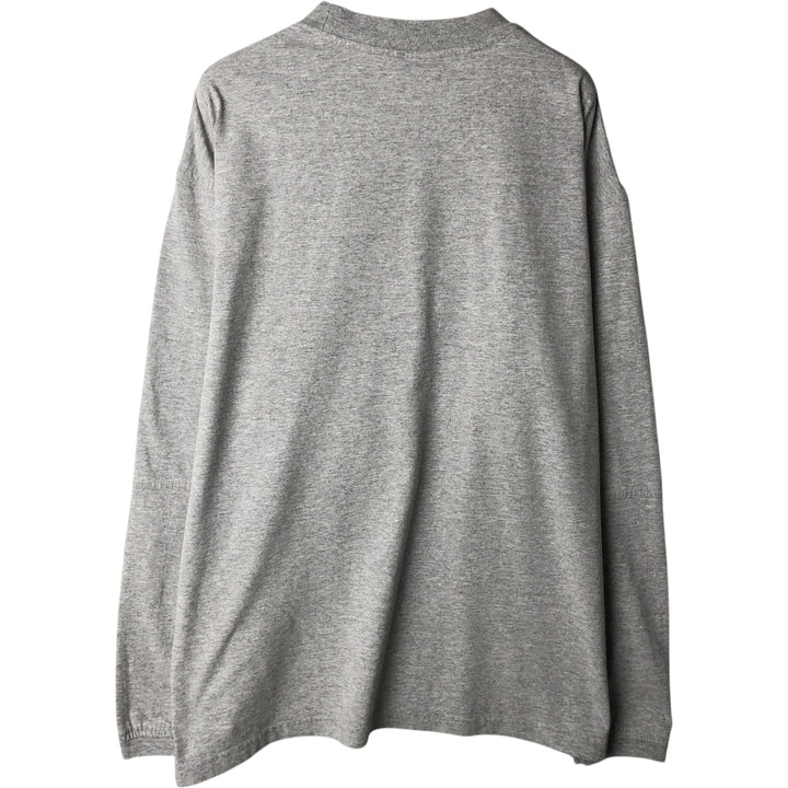 2000'S Reebok Long-Sleeve T-Shirt, Made in Canada, Men's Size L (approx.) cotton gray type Vintage Second Hand