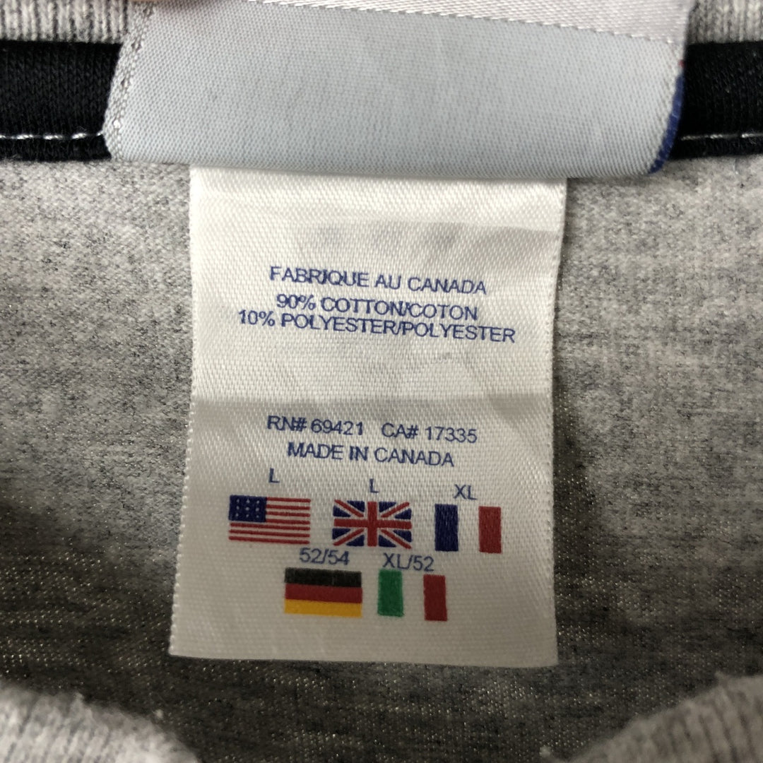 2000'S Reebok Long-Sleeve T-Shirt, Made in Canada, Men's Size L (approx.) cotton gray type Vintage Second Hand