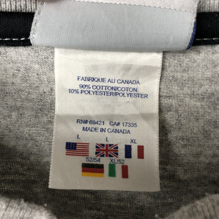 2000'S Reebok Long-Sleeve T-Shirt, Made in Canada, Men's Size L (approx.) cotton gray type Vintage Second Hand