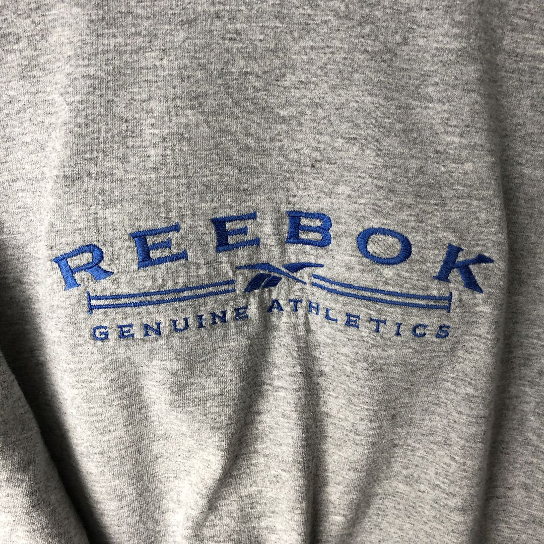 2000'S Reebok Long-Sleeve T-Shirt, Made in Canada, Men's Size L (approx.) cotton gray type Vintage Second Hand
