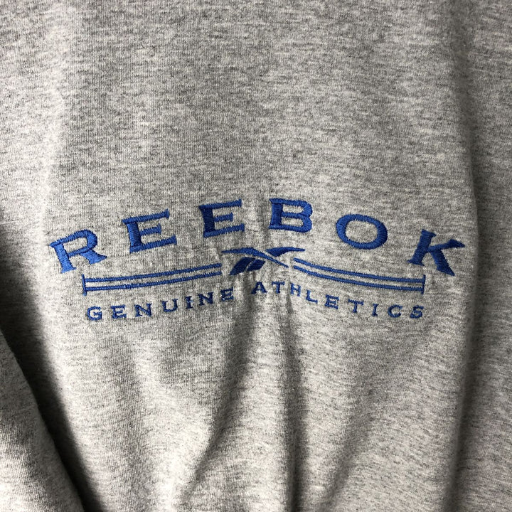 2000'S Reebok Long-Sleeve T-Shirt, Made in Canada, Men's Size L (approx.) cotton gray type Vintage Second Hand
