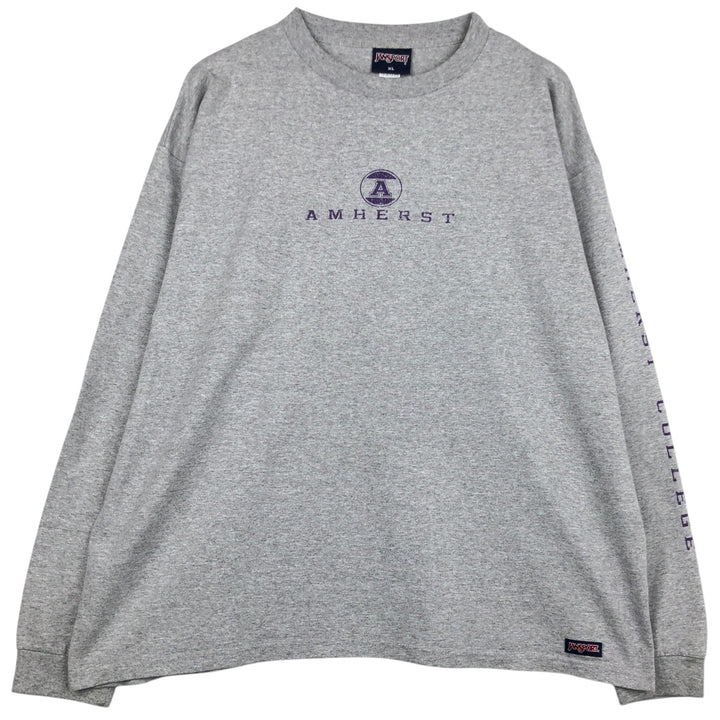 90'S Jansport Long Sleeve T-Shirt, Made in USA, Men's XL, Vintage cotton gray type Vintage Second Hand