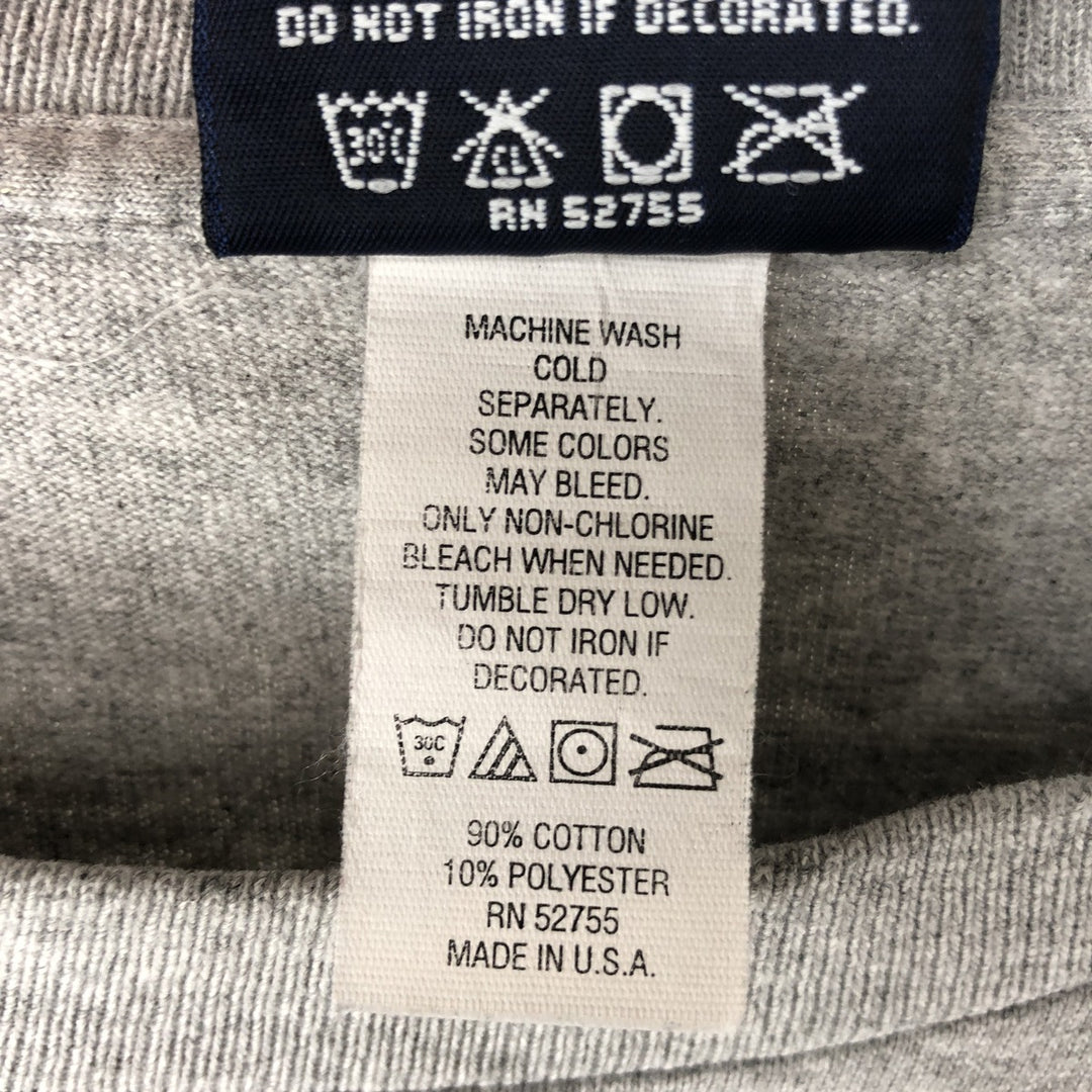 90'S Jansport Long Sleeve T-Shirt, Made in USA, Men's XL, Vintage cotton gray type Vintage Second Hand
