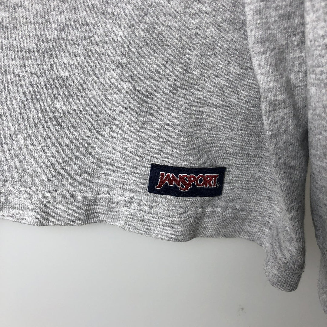 90'S Jansport Long Sleeve T-Shirt, Made in USA, Men's XL, Vintage cotton gray type Vintage Second Hand