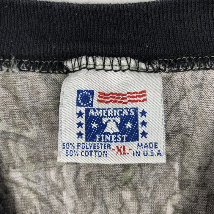 90'S AMERICAS FINEST Real Tree Camo Long-Sleeve T-Shirt, Made in USA, Men's XL (approx.), Vintage cotton Khaki type brown Vintage Second Hand