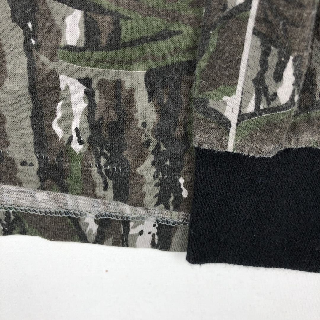 90'S AMERICAS FINEST Real Tree Camo Long-Sleeve T-Shirt, Made in USA, Men's XL (approx.), Vintage cotton Khaki type brown Vintage Second Hand