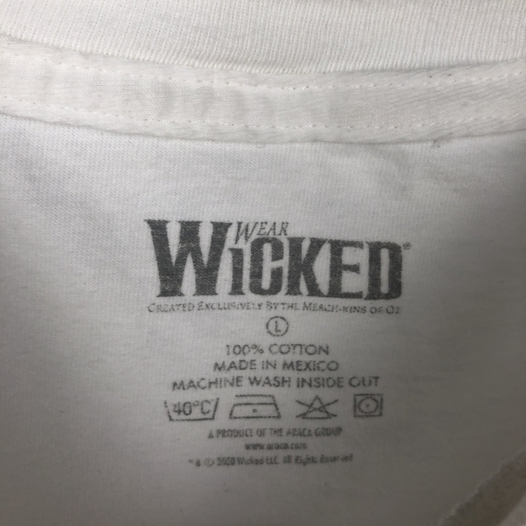 WICKED Movie Long-Sleeve T-Shirt (Men's Size L) cotton white type Vintage Second Hand