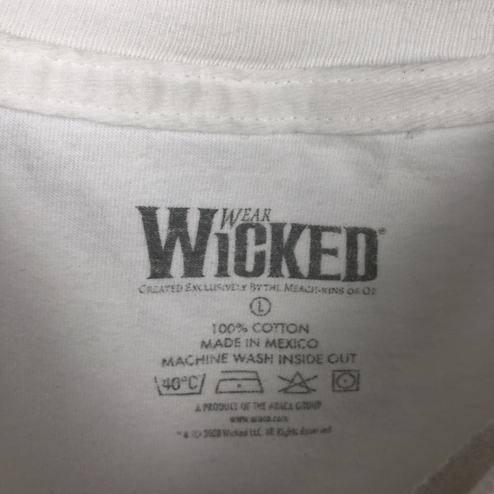 WICKED Movie Long-Sleeve T-Shirt (Men's Size L) cotton white type Vintage Second Hand
