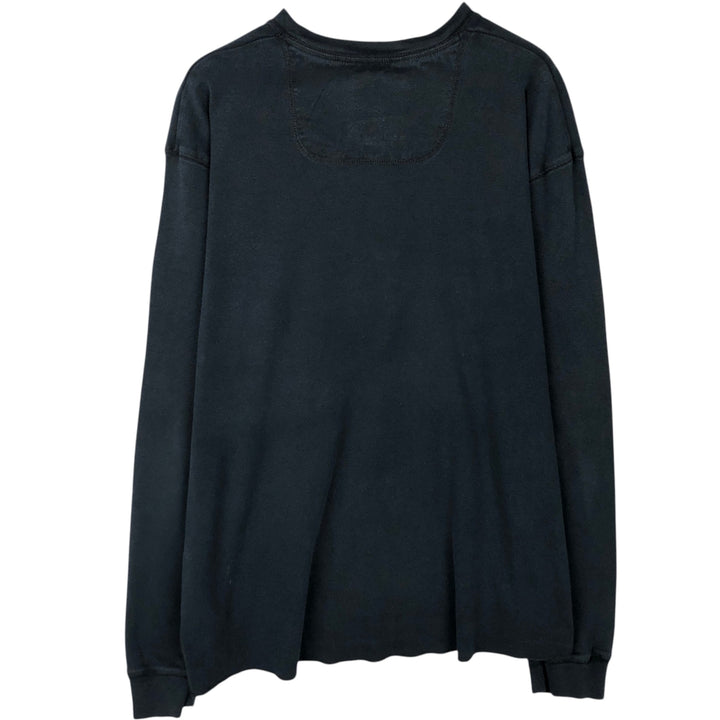 Levi's Henley neck long T-shirt, men's size XL cotton navy blue type Vintage Second Hand