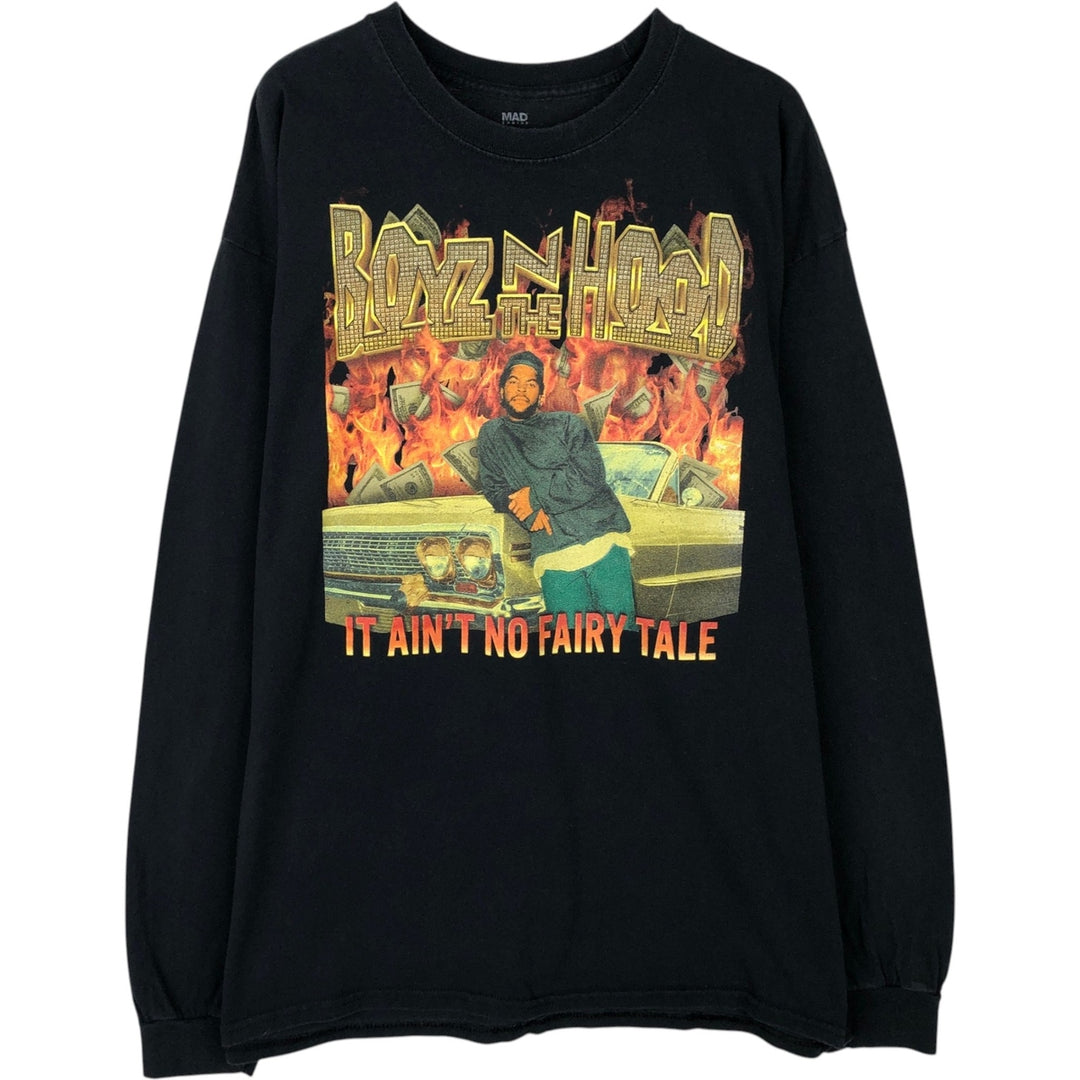 Boyz n the Hood Movie Long-Sleeve T-Shirt (Men's Size L) cotton black type Vintage Second Hand